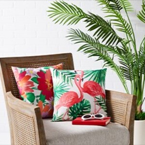 Summer Pillow with Flamingo design